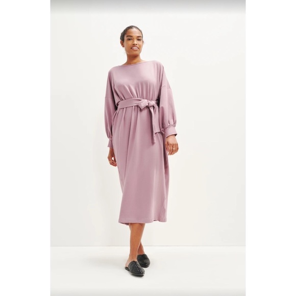 AMOUR VERT Lavender Nour Fleur Reverie Terry Sweatshirt Dress One Size N… - Picture 3 of 9